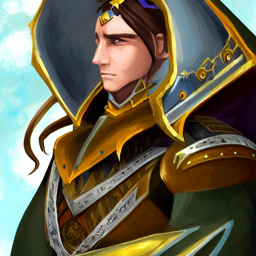Fantasy Knight Portrait Concept Artwork For Mmorpg Royal Que...