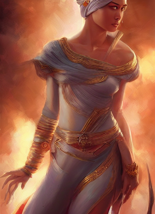 Indonesian Princess, Art By Artgerm And Greg Rutkowski And M...