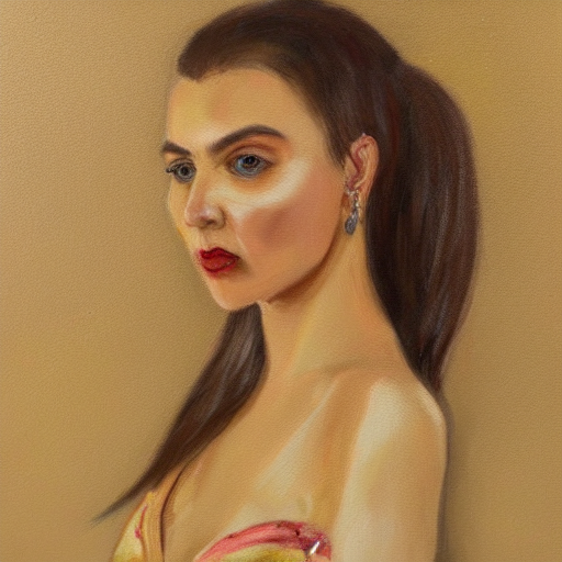 A Portrait Painting Of Gia Criste