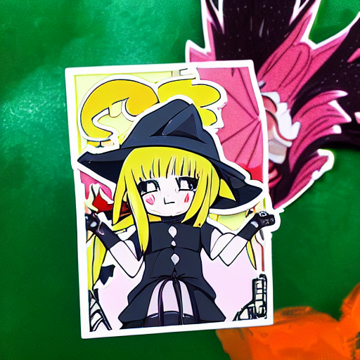 Die Cut Sticker Of Anime Angry Tsundere Witch