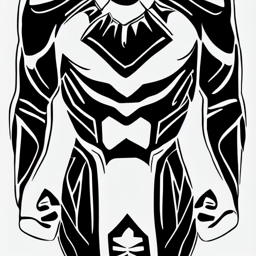 Black Panther Retro Black And White Vector Svg