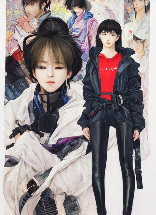 A Copic Maker Realistic Portrait Of Kpop Idol Girl By Yoshiy... — Stable Diffusion AI Prompt: a copic maker realistic portrait of kpop idol girl by yoshiyuki sadamoto, alfons...