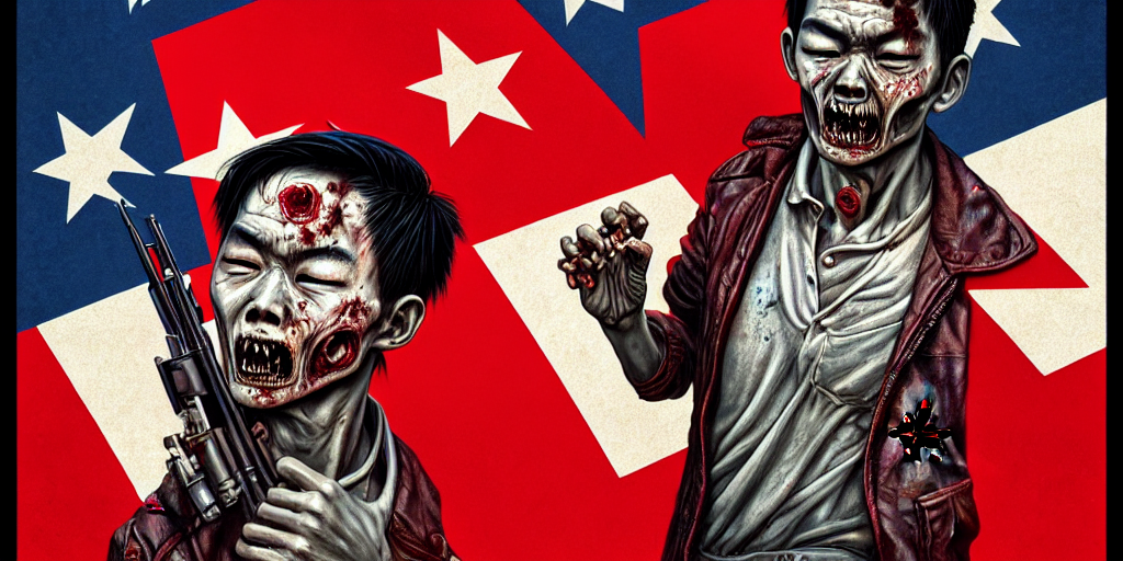 Zombie Justin Sun In The Style Of Cuban Communist Propaganda...