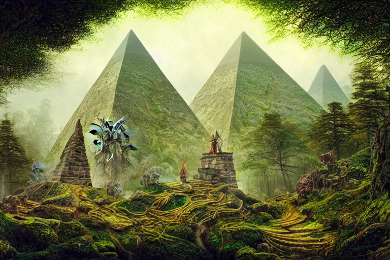 A Beautiful And Highly Detailed Digital Painting Of A Stone...