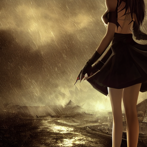 Beautiful Vampire Girl With Demon Horns Wearing A Black Dres...
