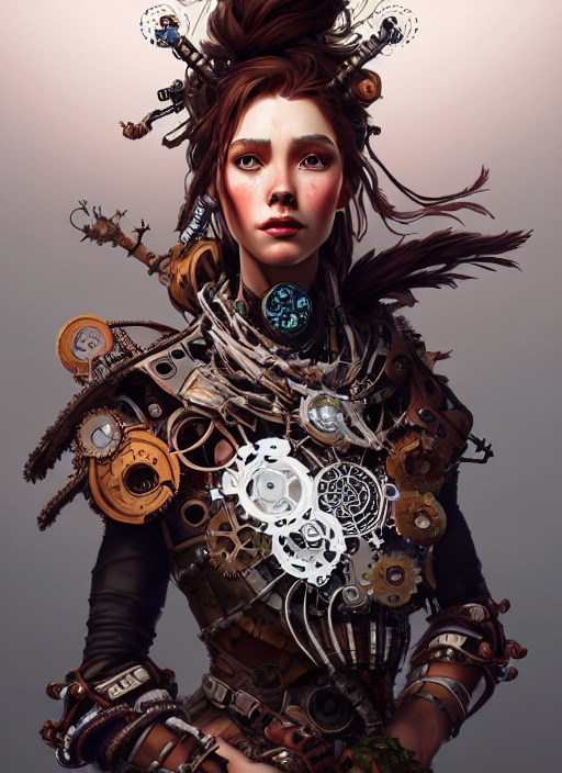 Portrait Of Witch, Robot Steampunk, Floral Horizon Zero Dawn...
