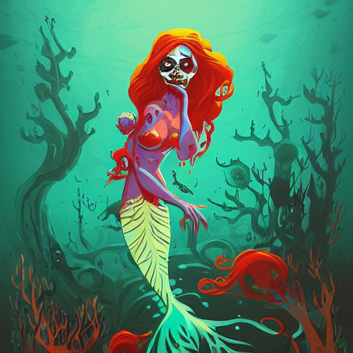 Zombie Mermaid, By Anton Fadeev And Mcbess