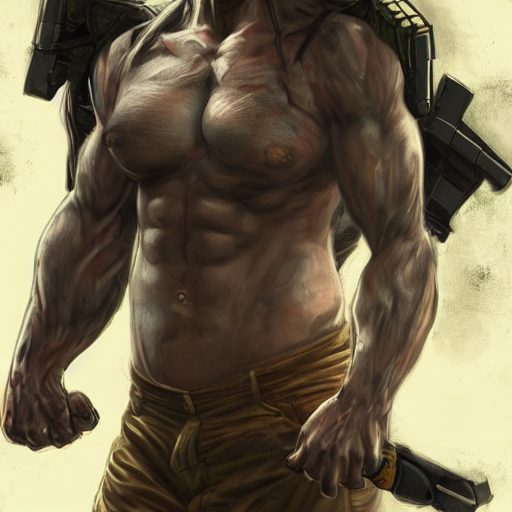 Rambo Exposed To Radiation And Became Mutant. Concept Art, H...