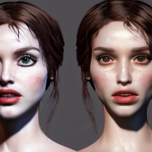 A 3 D Model Of An Exotic Beautiful Woman With A Neon Butterf...