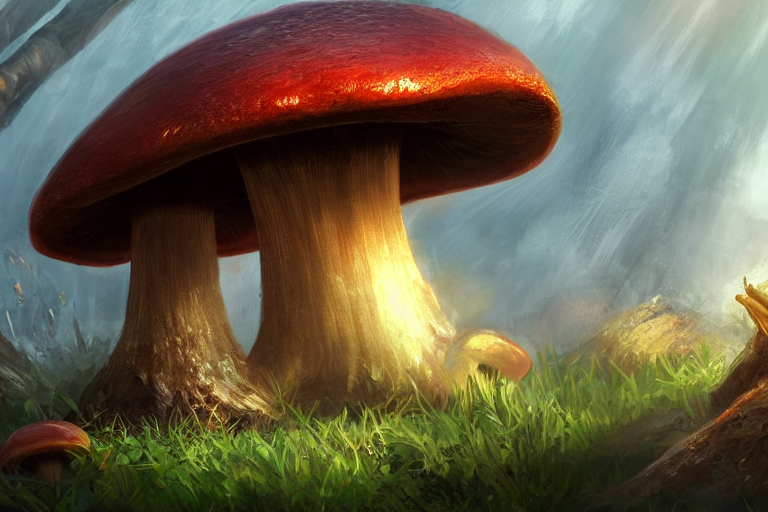 A Close - Up Mushroom, In Concept Art Of Main Menu Loading S...