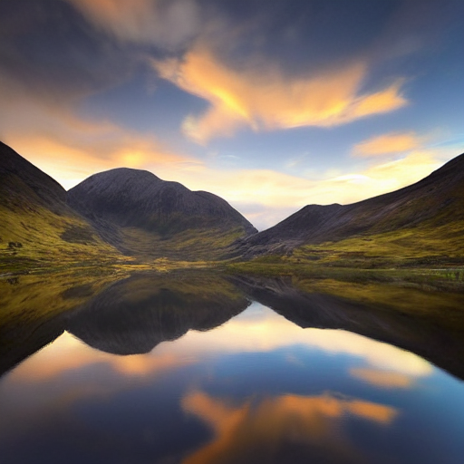 Glen Coe Sunset, Matte Painting, Loch Reflections, Contest W...