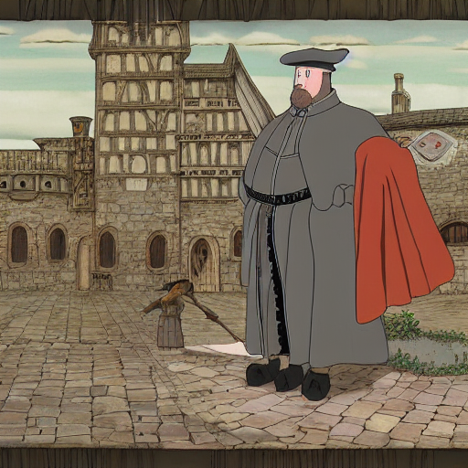 Henry Viii In Spirited Away, Studio Ghibli, 2 D Animation Sc... — Stable Diffusion AI Prompt: henry viii in spirited away, studio ghibli, 2 d animation screenshot, hayao miya...