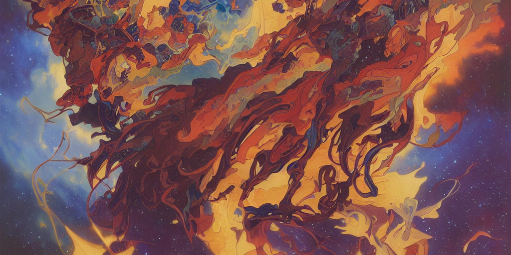 Nebula Explosion, Centered, Multicolor Color Scheme, By Jesp...