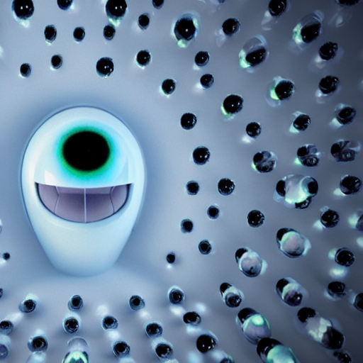 A Brain Growing Many Eyeballs, Octane Render
