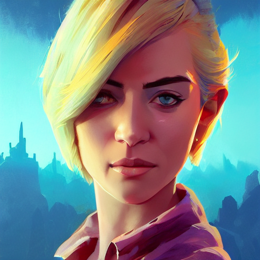 Beautiful Woman With Short Blond Hair, Portrait, Maya Ali Ma...