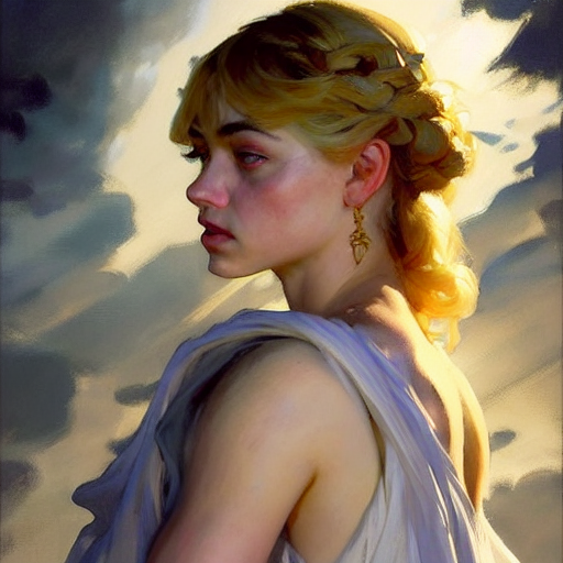 Dynamic Dramatic Portrait, Imogen Poots As Holy Warrior Godd...