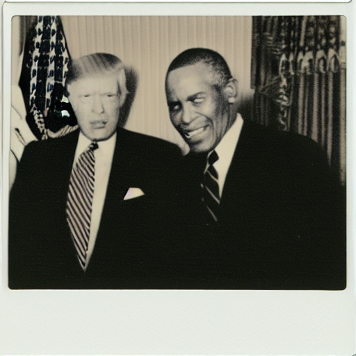 Old Polaroid Picture Of Satan In The White House With The Pr...