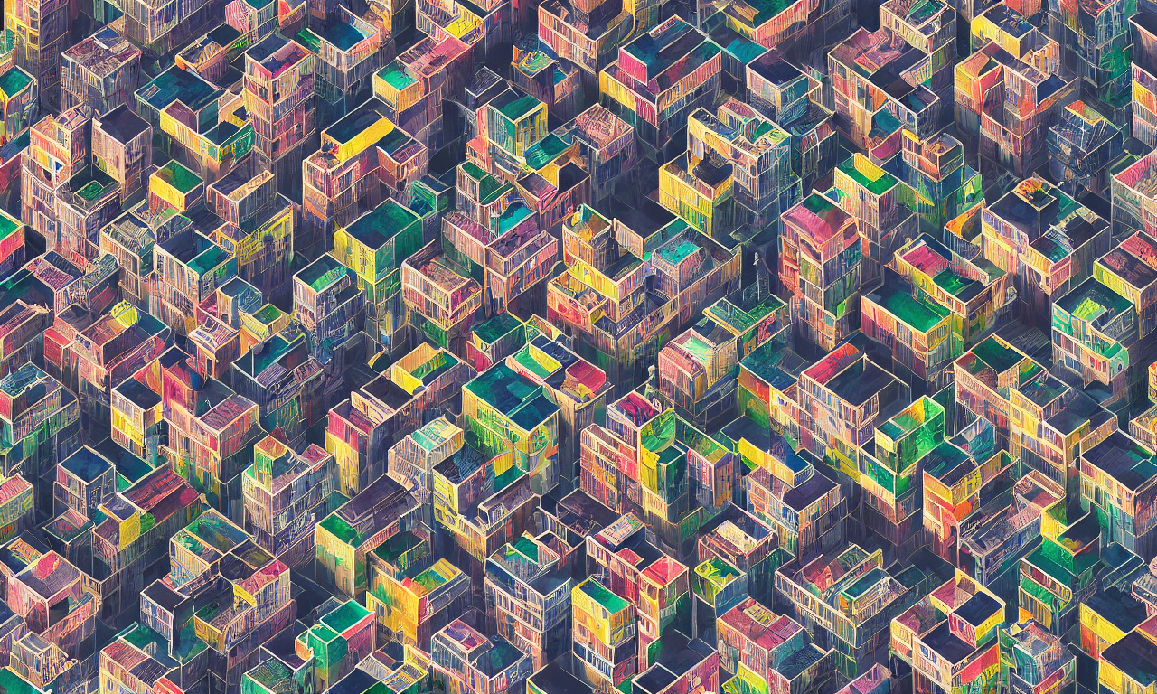 Closeup Birdview, Tetris Blocks As Copenhagen Roofs, Wizard...