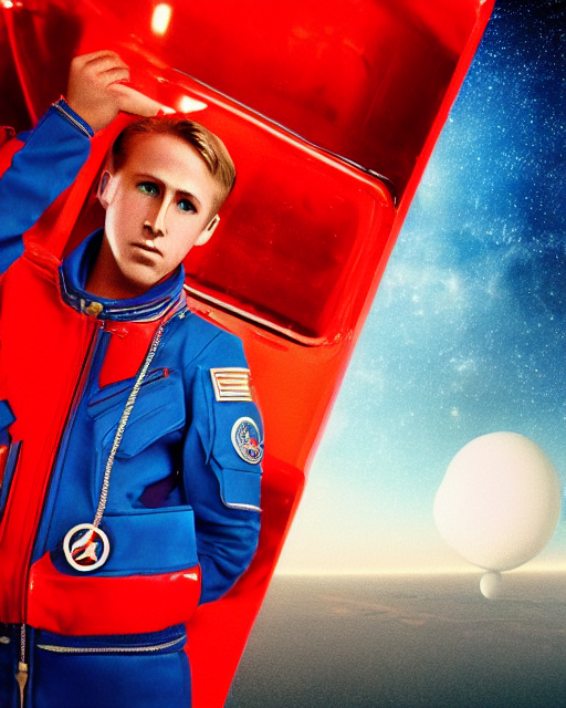 Cinematic Portrait Of Teenage Ryan Gosling As A Girl Wearing...