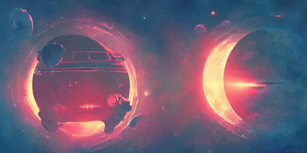 A Minimalist Deep Space Space Station Floating Planet By Ale... — Stable Diffusion AI Prompt: a minimalist deep space space station floating planet by alena aenami anato finn...