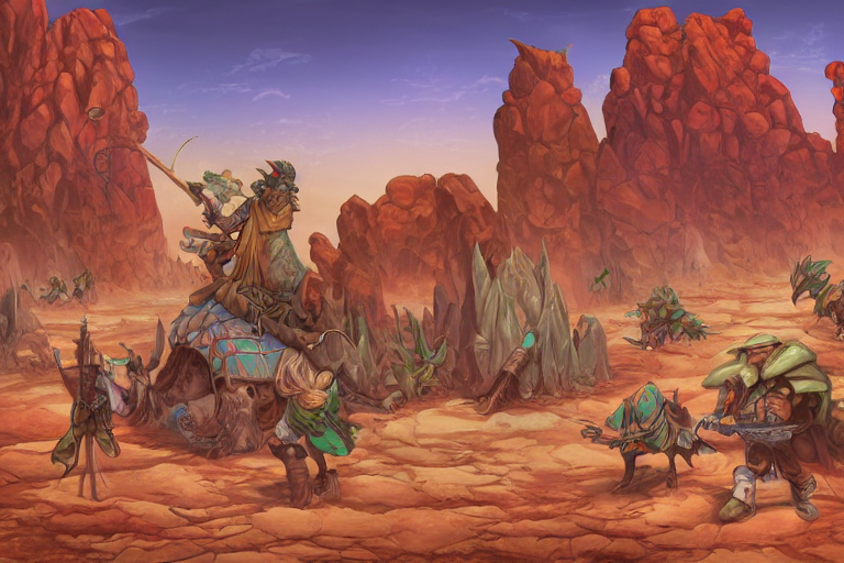 Photo Cartoon Illustration Comics Manga Painting Of Deserten...