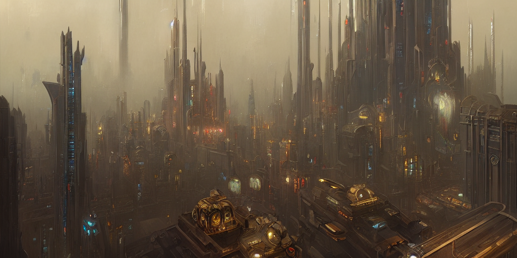 Art Deco 1 9 2 0 Metropolis Art Deco Architecture Fantasy... — Stable Diffusion AI Prompt: [ [ art deco ] ] 1 9 2 0 metropolis art deco architecture fantasy by jama juraba...