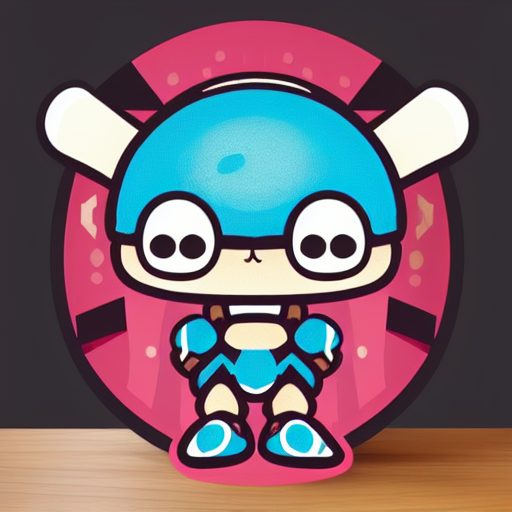 Cute Miss Mascot Kapoera Kapoera Hitmontop Super Hero Sticke...