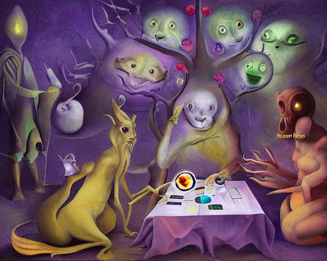 Weirdest Cute Glowing Critters Surreal Art Digital Painting...