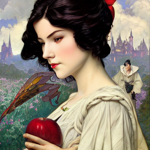 Snow White, Highly Detailed, Digital Painting, Concept Art,...