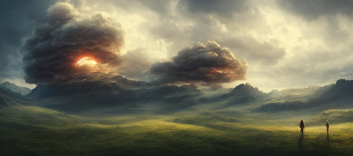 Giant Cloud, Beautiful Landscape, Dreamy, Environment, Color...