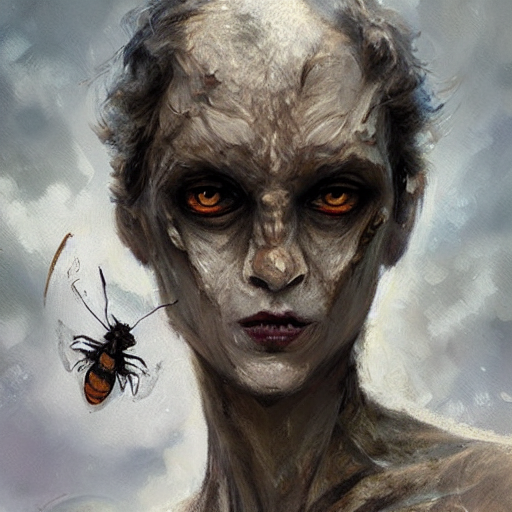 White And Brown Mothman Female By Greg Rutkowski, Movie Scre...