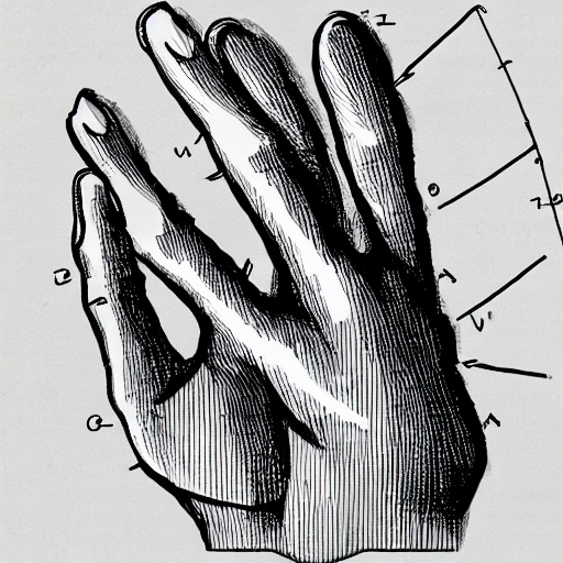 An Extremely Accurate Anatomical Drawing Of A Human Hand