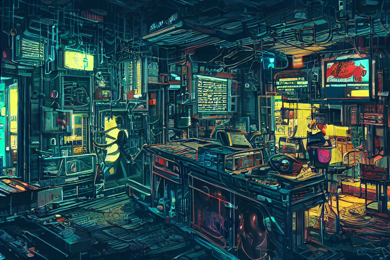 Photo Illustration Comics Painting Of Small Scifi Machine Sh...