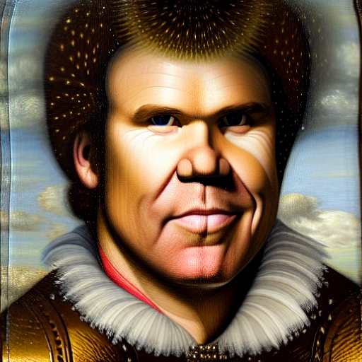 A Medieval Portrait Of Will Ferrell With John C. Reilly, Art...