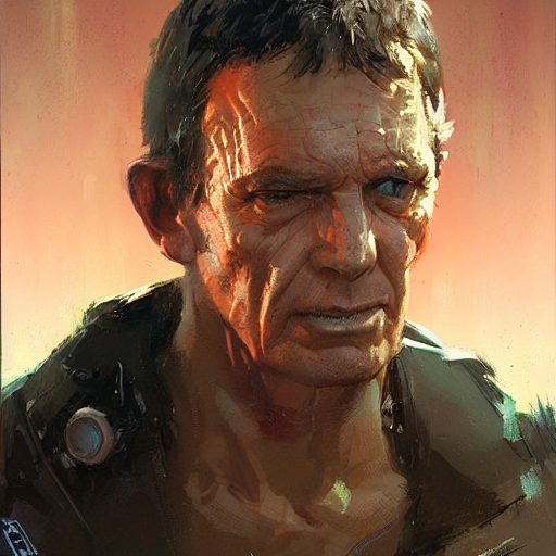 A Stereotypical Australian Man, Sci Fi Character Portrait By...