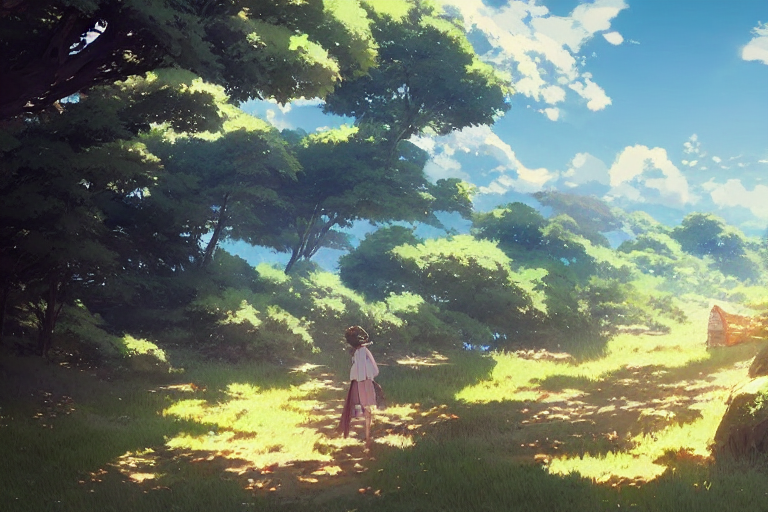Beautiful Summer Landscape, Illustration, Concept Art, Pixiv...