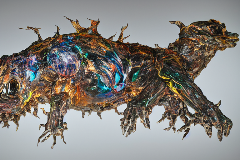 The Mutant Creature That Is Kept In The Attic, Glass Paint,...