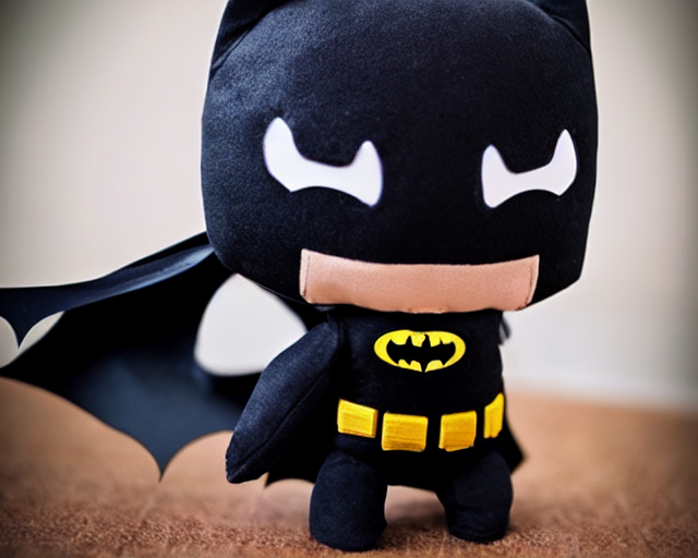 Very Cute Batman Plushie, Cinematic Composition — Stable Diffusion AI Prompt: very cute batman plushie, cinematic composition