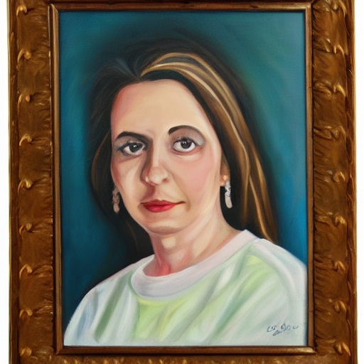 A Portrait Painting Of Lessie Falci