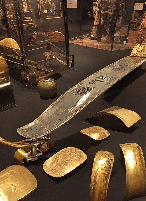 Ancient Golden  Chrome Finish   Skateboard , Skateboard  Egy...