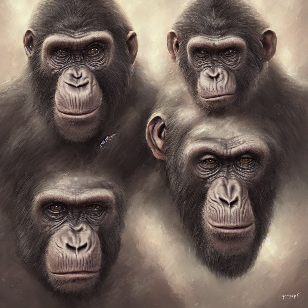 A Portrait Of An Ape Portrait, Cute And Adorable, Pretty, Be...