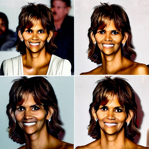 Halle Berrys Face Made Of Berries
