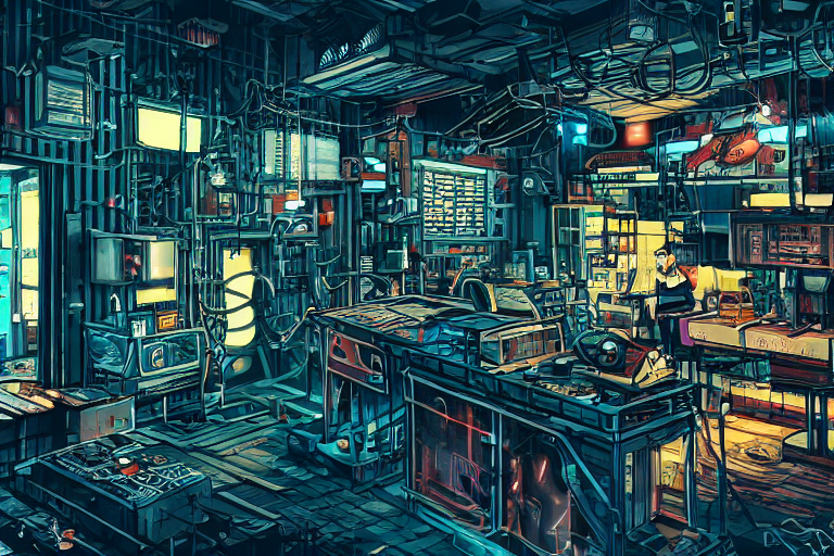 Photo Illustration Comics Manga Painting Of Small Sci - Fi M...