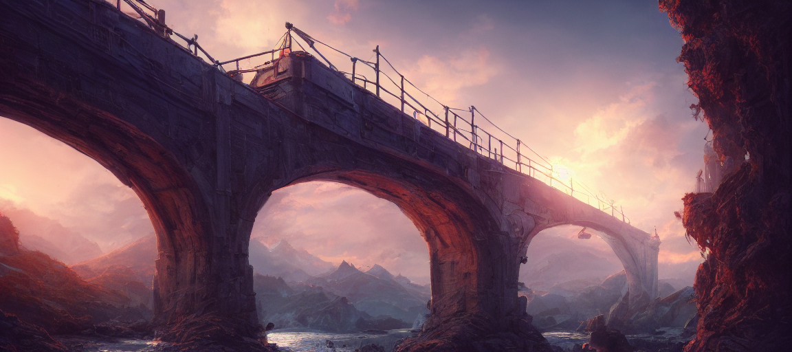 Bridge To The Light, Beautiful Landscape, Environment, Color...