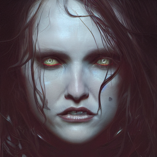 Demonic Woman In The Style Of Michael Whelan And Stefan Koid...