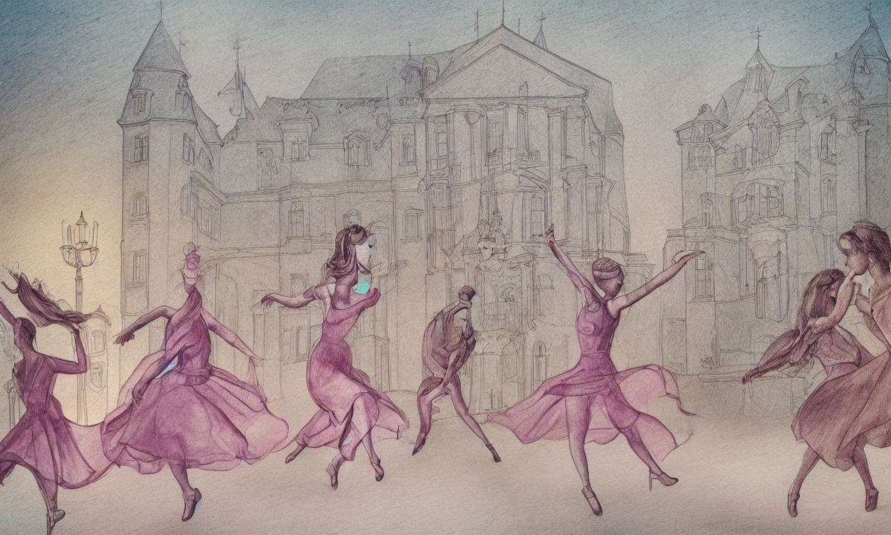 Dancing, Manuscript, Chateau, 3 D Art, Digitial Illustration...