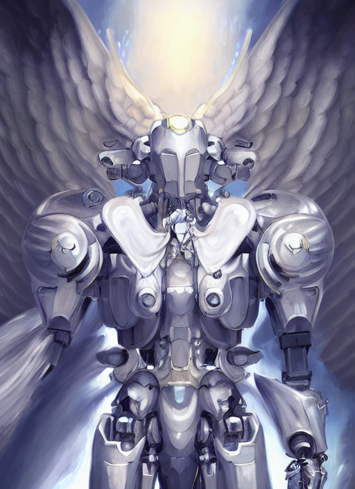 Handsome Angel Divine Mecha Digital Art An Ultrafine Detaile...