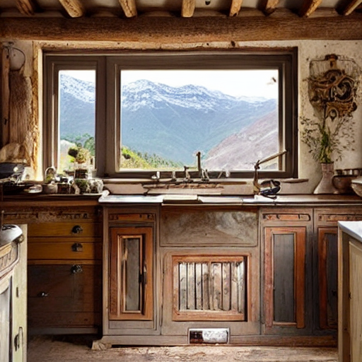A Beautiful Kitchen In The Mountains By Edwin Deakin
