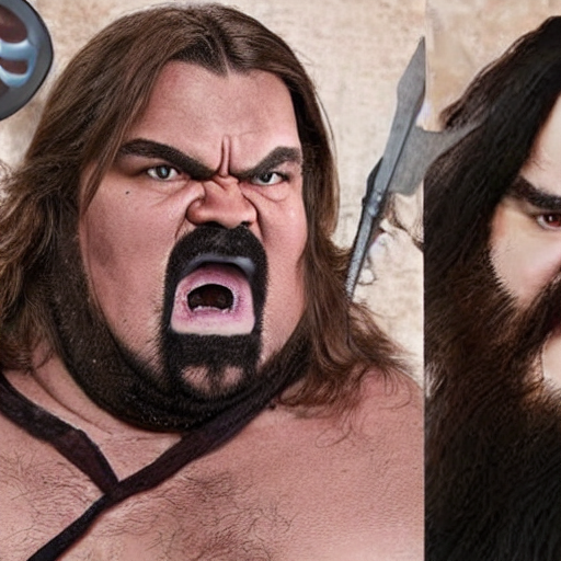 Jack Black Murderface Metalocalypse As A Real - Life Charact... — Stable Diffusion AI Prompt: jack black murderface metalocalypse as a real - life character for the live acti...