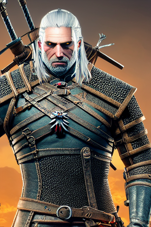 Witcher 3 Geralt Looking Sad, Arms Up, Shrug Posture, 8 K, H...
